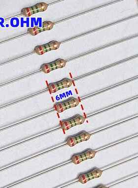 碳膜电阻1/4W 0.25W 0R -22M欧5%四色环常用电阻4.7K/10R/20/1K欧