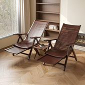 竹可坐躺靠椅休闲老人可专用午休睡椅午家用躺椅结实阳台耐用折叠