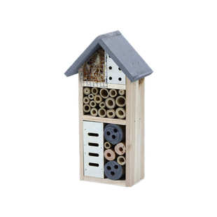 木制小型昆虫屋蜜蜂窝蜂屋蝴蝶园林户外悬挂Insect昆虫旅馆酒店