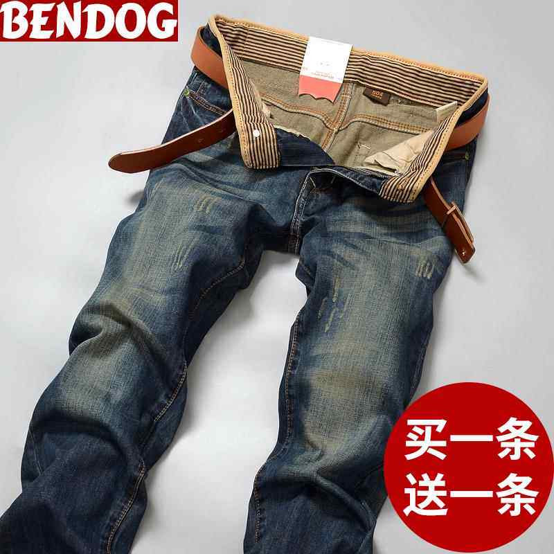 2026春夏怀旧牛仔裤男直筒宽松修身型韩版青年休闲复古男装长裤子