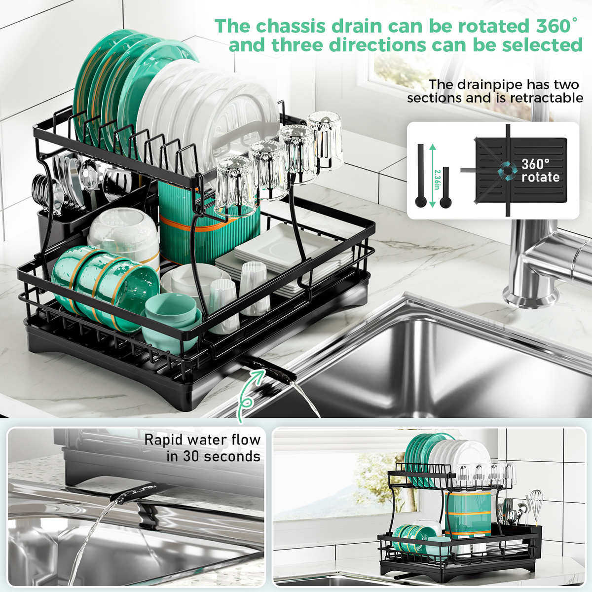 厨房收纳置物架台面碗盘筷厨房用品餐具整理沥水厨房收纳,厨房/烹饪用具,碗架,淘宝优惠券,粉丝福利购,淘宝优惠卷