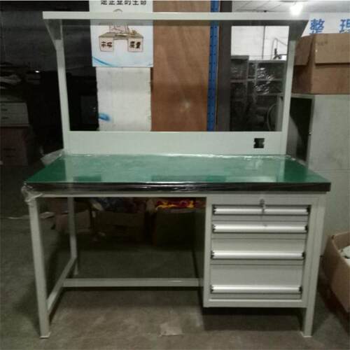 工作台厂家可定货防静电重型工作台操作桌带灯架工作台