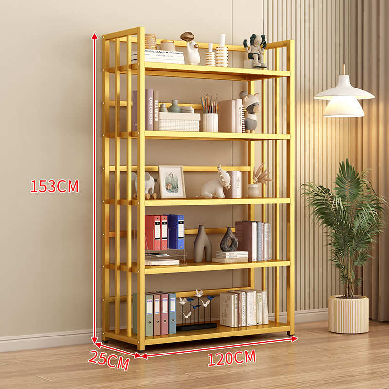 架子架艺%z落地多层架钢制物展示架铁客厅置书架家用分层收纳架书