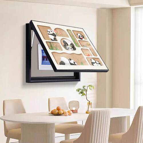 箱熊猫表箱装饰画客电厅板电源总开关遮挡SQ0507-0挂画多媒体箱盖