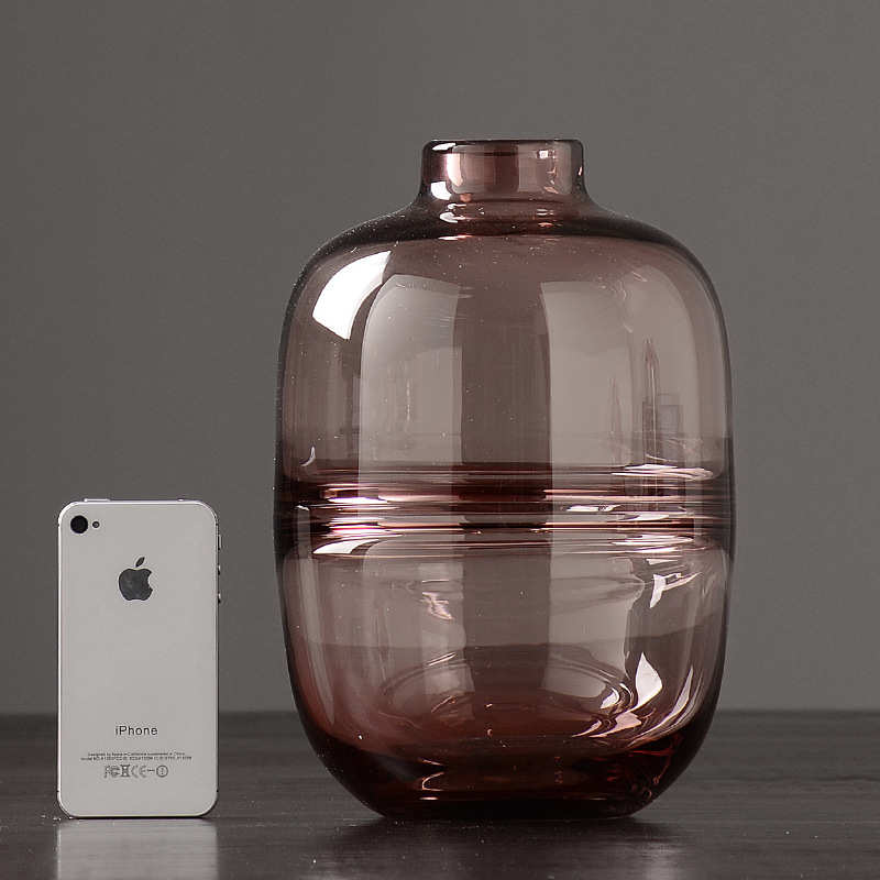 器彩色水培装饰品欧式摆件简约风花瓶插花北富贵花玻璃创意竹透明