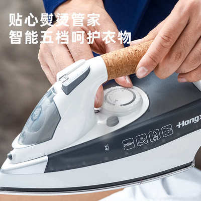 红心RH1366电熨斗手持式不锈钢底板家用蒸汽小型电烫斗大功率熨斗