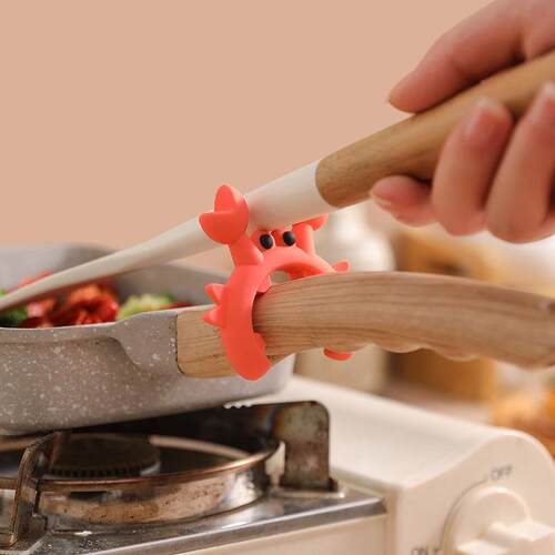Silicone spatula holder kitchen utensil placement rack, prot