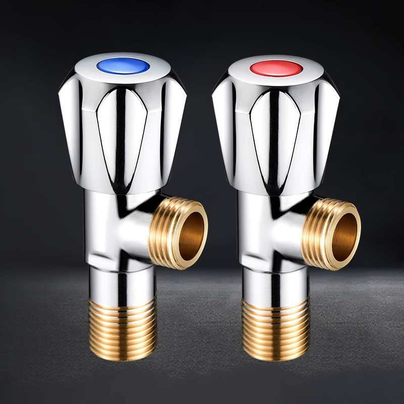 三角阀黄铜主体冷热水器阀门一进二出三通304不锈钢开关止分水阀