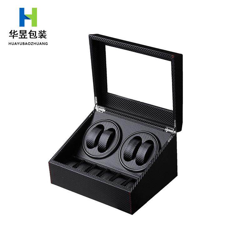 现货机械表碳纤维摇表器4+6马达盒自动表盒旋转旋转收纳盒