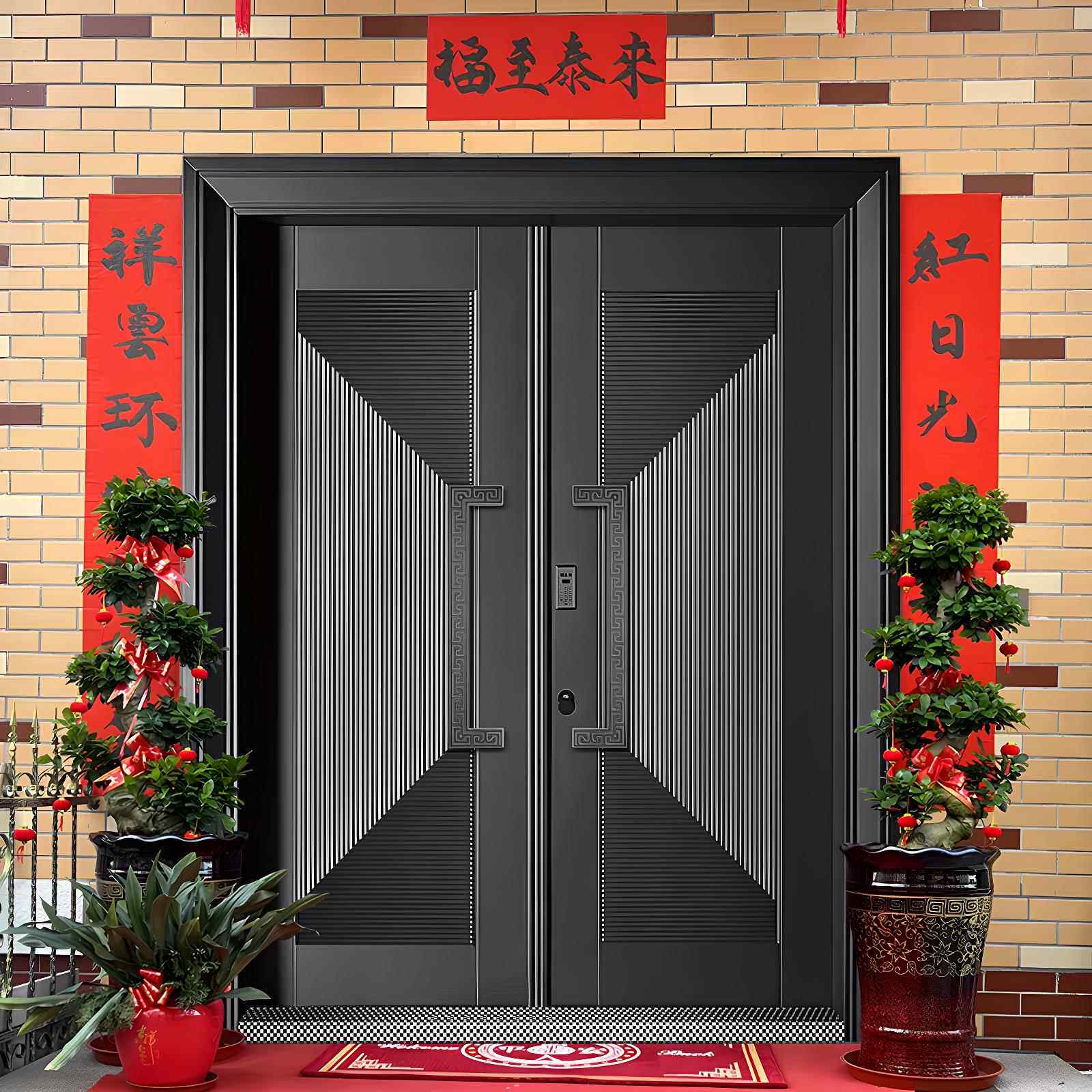 东仙入户门锌合金别墅大门双开 关子母防盗门家用农村自建房进户