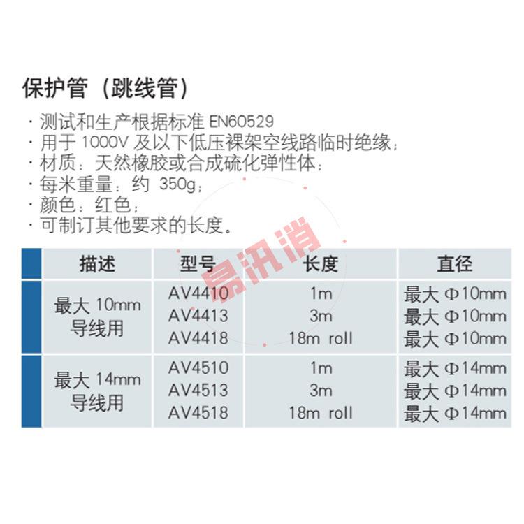 AV4410保护管(跳线管)电力检修导线绝缘管低压裸架空线路遮蔽管