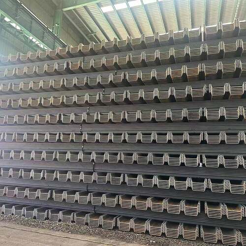 厂家拉森钢板桩冷弯钢板桩围堰打桩用止水锁扣U型钢板桩