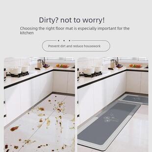 Anti kitchen oil long floor stri mat leather slip non