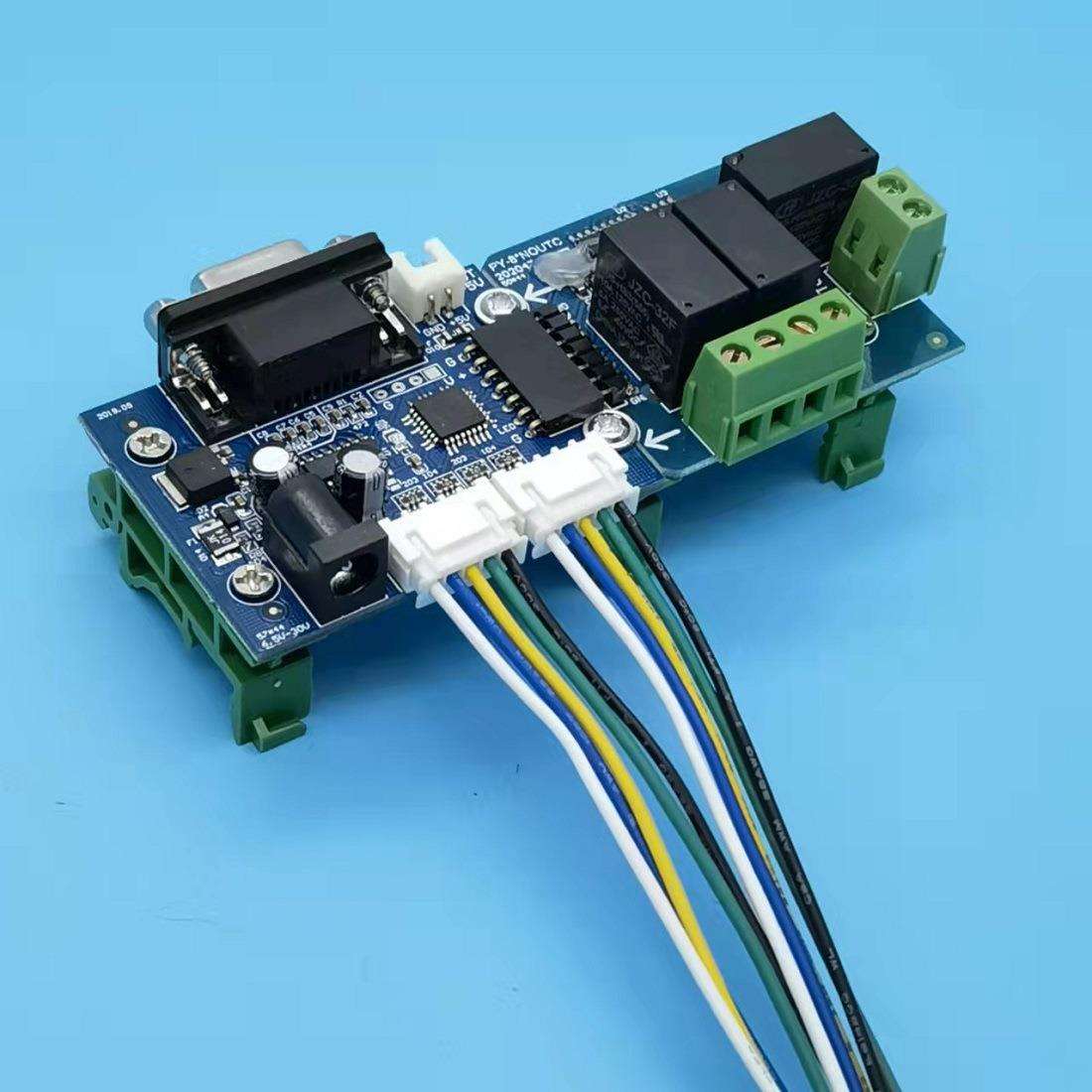 8路开关量输入 3路晶体管输出 继电器输出 带指示灯RS232