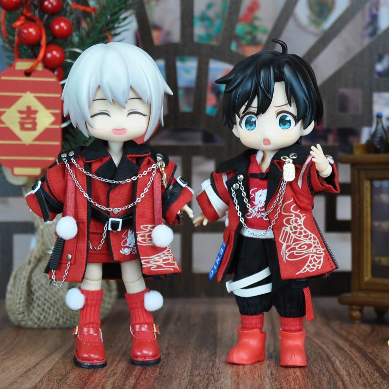 YMY ob11娃衣新年过年12分bjd衣服拜年服冬装GSC素体Mollyob22