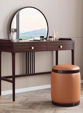 新中式乌轻金22491木实仿木梳妆台奢现代古卧室一体式化组妆桌带