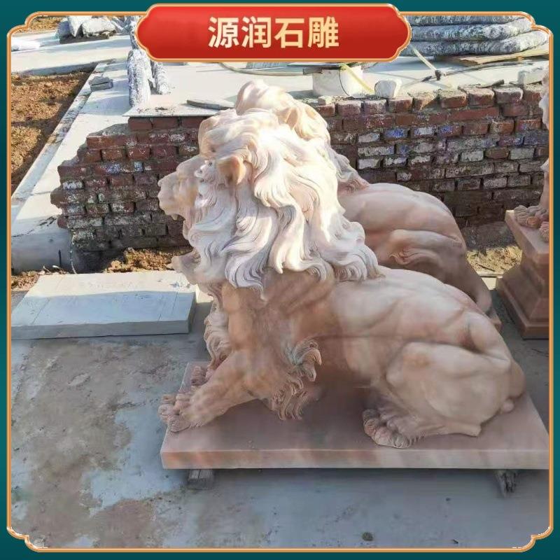 现货石雕石狮子一对青石石狮子现货石头狮子门口摆件花岗岩石雕狮