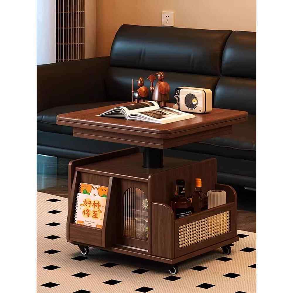 百艺百可折叠旋转移动茶几小推车小户型沙发边几边柜两用餐桌茶桌,住宅家具,移动边几/推车,淘宝优惠券,粉丝福利购,淘宝优惠卷