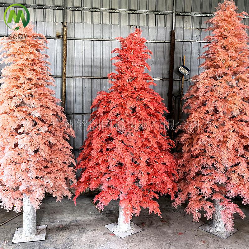 新款仿真松树假松树柏树装饰道具舞台造景摆设假树仿真人造塔型树