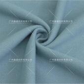 秋冬新款 浅灰蓝山羊绒桑蚕丝羊毛绒面粗纺麦尔登毛呢面料W83125