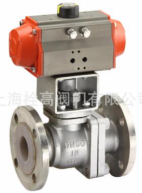 供应气动不锈钢衬氟球阀Q641F46-16P不锈钢气动衬氟球阀