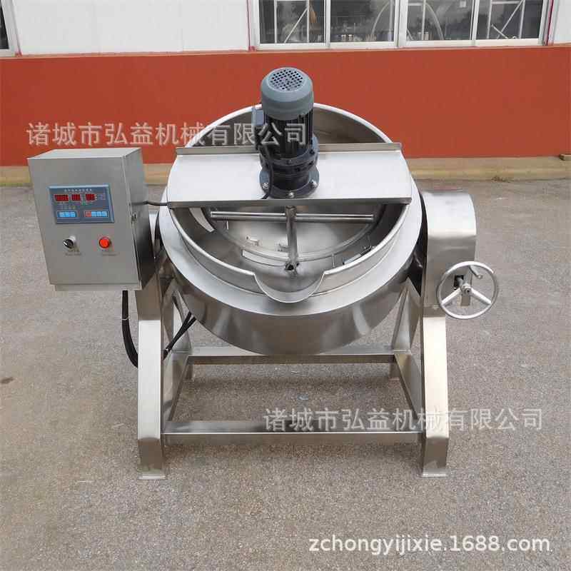 商用不锈钢电加热酱牛肉煮锅可倾斜卤肉煮锅不锈钢导热油式蒸煮锅