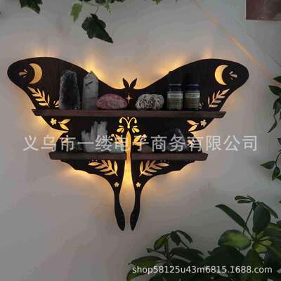 蝴蝶水晶置物架月神蛾灯水晶架 Luna Moth Lamp Crystal Shelf