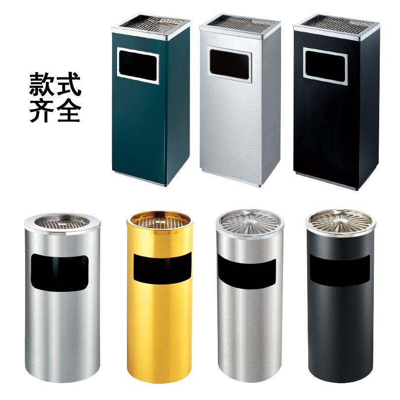 不锈钢圆形掐灭烟头禁烟垃圾桶酒店大堂电梯口烟灰筒户外方形丽格