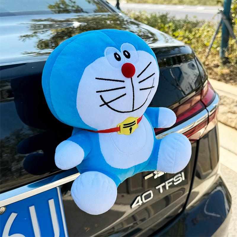 多啦A梦蓝胖子汽车挂件玩偶后备箱尾部装饰品小配件摆件可爱公仔