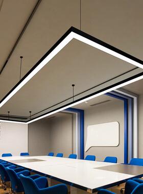 公台球室吊氛围灯线灯办室led长54464方形条吊灯健身房造型无缝拼