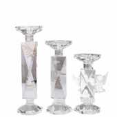 三件套装 饰烛台水晶家居婚庆厂家直销桌摆酒店简约欧美透明摆件