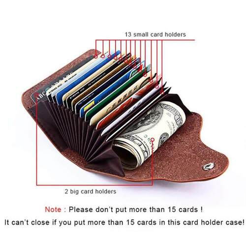 Genuine Leather Men Wallet ID Credit Card