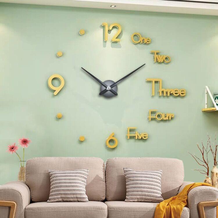 创意diy挂钟客厅时尚艺术免打孔钟表现代简约大气个性挂墙贴链衡