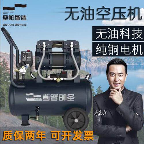 空压机气泵铜芯无油低音10L15L0L55L65L100L120L150L200L