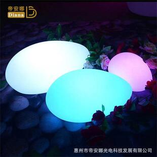 led户外花园庭院石头灯太阳能景观草地装饰卵石灯室外草坪景观灯