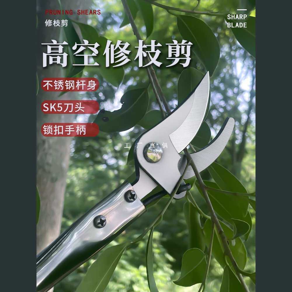 不锈钢高空疏果剪高枝剪绿化园林剪加长剪刀长杆修枝剪果树修剪器图片