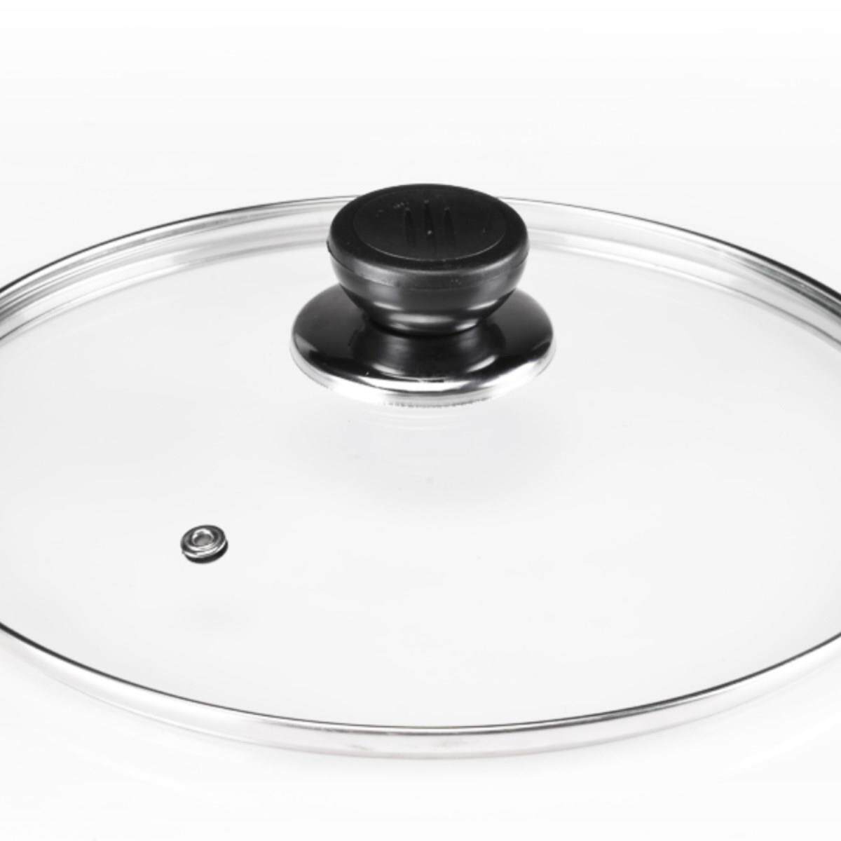 电饼铛透明盖锅盖家用钢化玻璃耐高温防溢32cm28盖子蒸炒锅帽把手