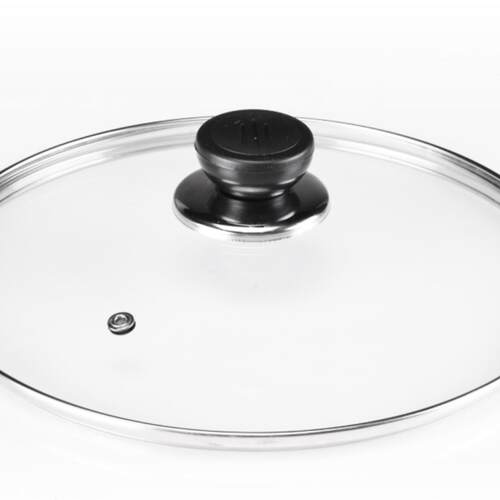 电饼铛透明盖锅盖家用钢化玻璃耐高温防溢32cm28盖子蒸炒锅帽把手
