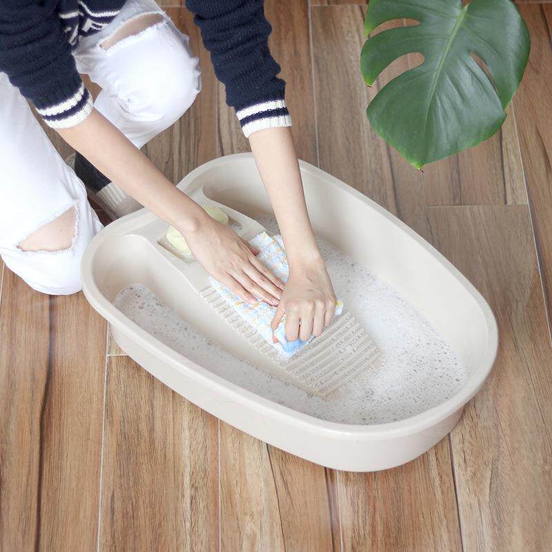 洗衣盆带搓板家用加厚塑料特大号宝宝婴儿专用的搓衣板洗衣服盆子