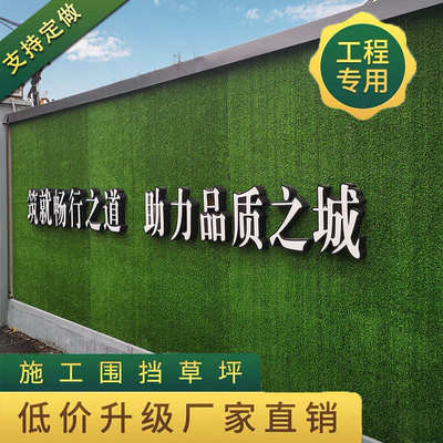 工程围挡草坪户外人造仿真绿化装饰假草皮 建筑工地墙面草坪