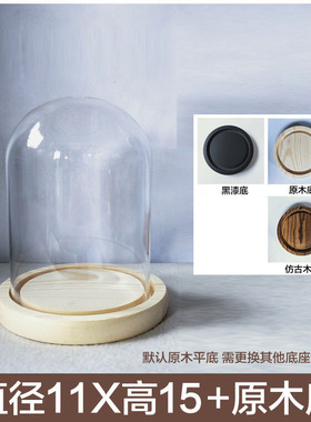蝴蝶标本玻璃罩黄金饰品手办玻璃罩应援棒桌面木塞永生花密封罐