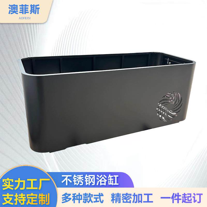 长方形不锈钢浴池独立式浴盆一体排水浴缸酒店民宿成人泡澡浴盆