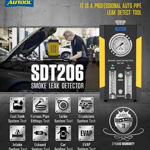 SDT206 Car Smoke Leak Detector System Leakage Tester Tool