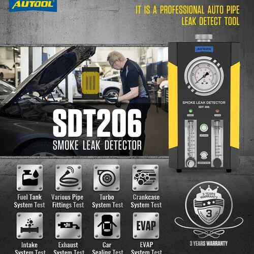 SDT206 Car Smoke Leak Detector System Leakage Tester Tool