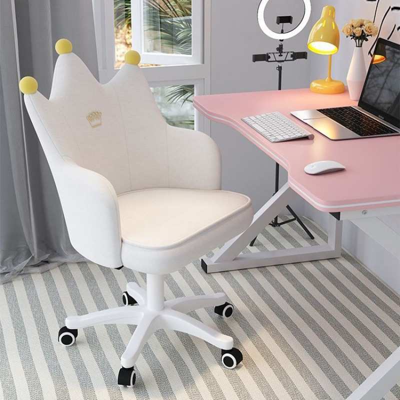 椅子女生可爱卧室宿舍电脑椅舒适旋转升降椅网红少女化妆椅书桌椅