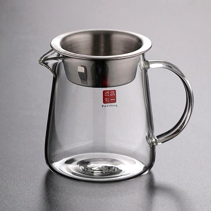 加厚玻璃公道杯单个耐高温茶具套组档公杯茶海分茶器高带茶漏一体