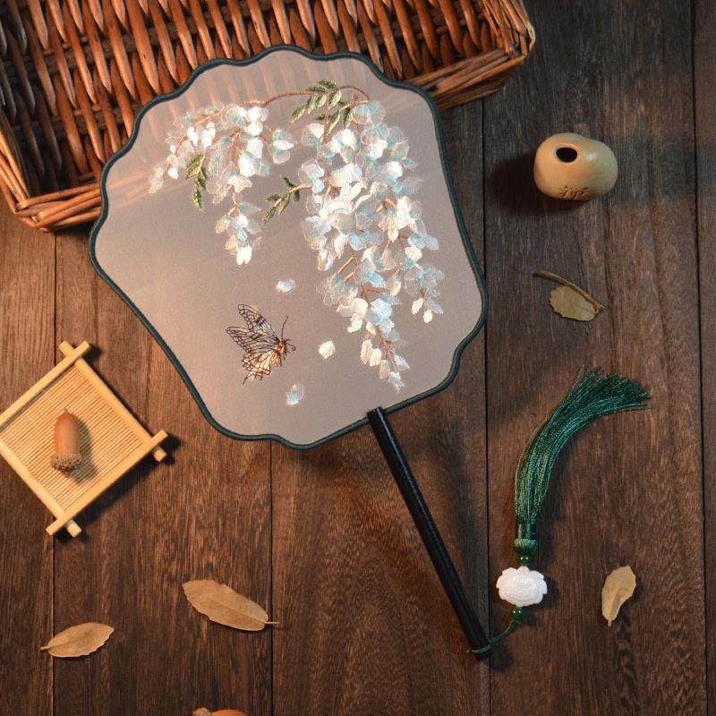 双面绣古风圆扇刺绣团扇凤冠玉腾花汉服专用苏绣百搭舞蹈扇,特色手工艺,竹编/竹雕,淘宝优惠券,粉丝福利购,淘宝优惠卷