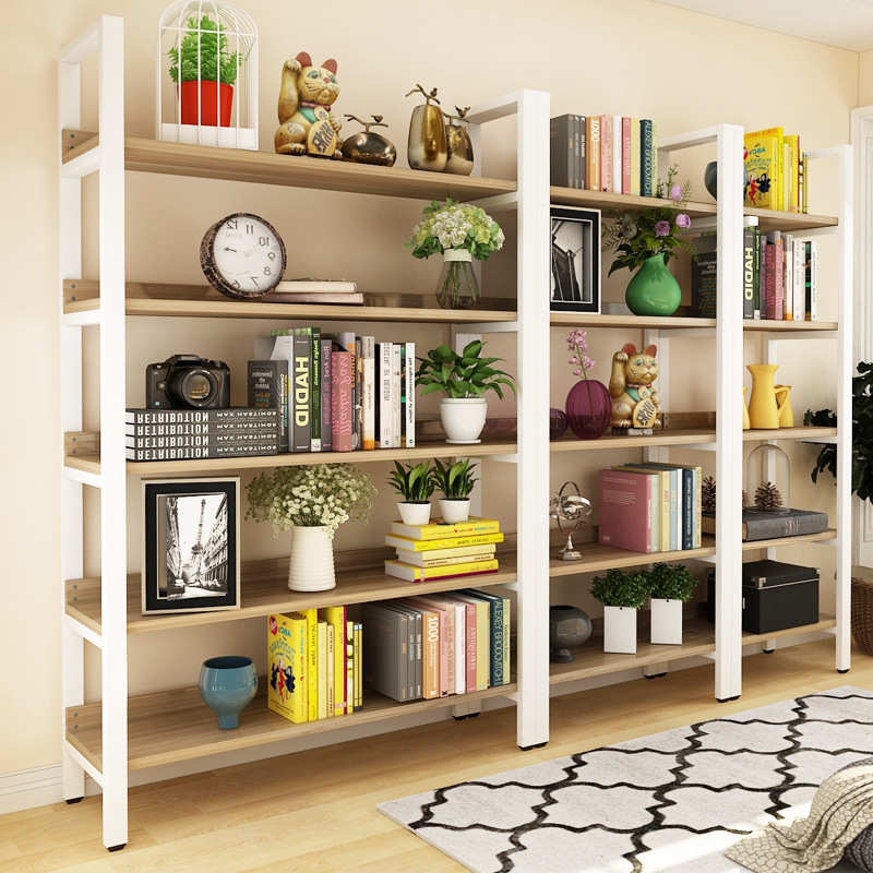 展示架多层木物架货架铁组合储架现代客厅艺简约置物钢落地