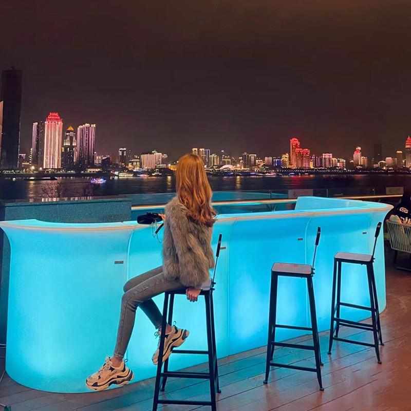 酒吧发光吧台桌KTV清吧可移动前台调酒台户外露天活动创意接待台