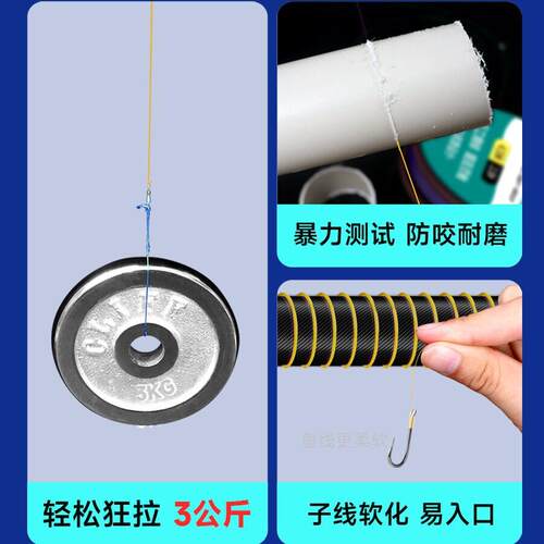 新款直销传统钓七星漂线组主线成品溪流钓小物钓免调漂套装全套渔